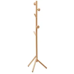 Kave Home Garderobenständer Nadue Holz Beige Natur