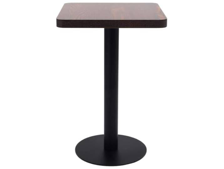 HKQWPBF Bistrotisch Dunkelbraun 50x50 cm MDF Stahlgestell Holzmaserung,Stahlgestell,feucht abwischbar,einfacher Aufbau,50x50 cm,dunkelbraun