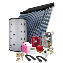 Solaranlage Paket HP22 14,44m2 Vakuumröhrenkollektor Frischwasserspeicher 800l