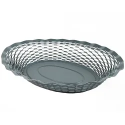 Roger Orfèvre TABLE PASSION Brotkorb aus Edelstahl 30 x 24 x 5 cm