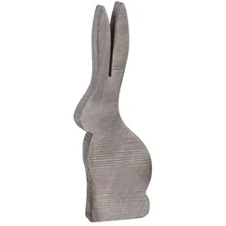 Farbiger Holz Hase Pappel Stefan grau 40 cm