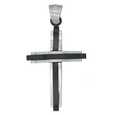 Kettenanhänger ADELIA´S "stilvoller Kreuz Anhänger aus Edelstahl", silber, Schmuckanhänger, Damen, Edelstahl, Kettenanhänger