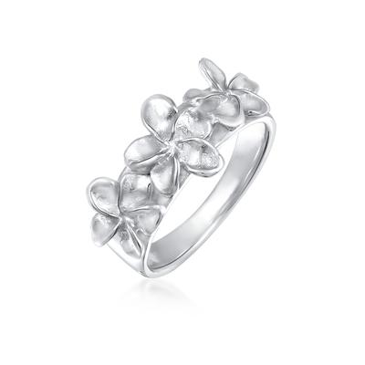 Silberring NENALINA "Ring Blumen Kirschblüte Blüte Statement 925 Silber" Gr. 56, silber, Fingerringe, Damen, 56, Silber 925 (Sterlingsilber), Silberring