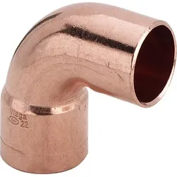 Kupfer-Winkel 95090 8mm, mit 1 Muffe, pro Stück