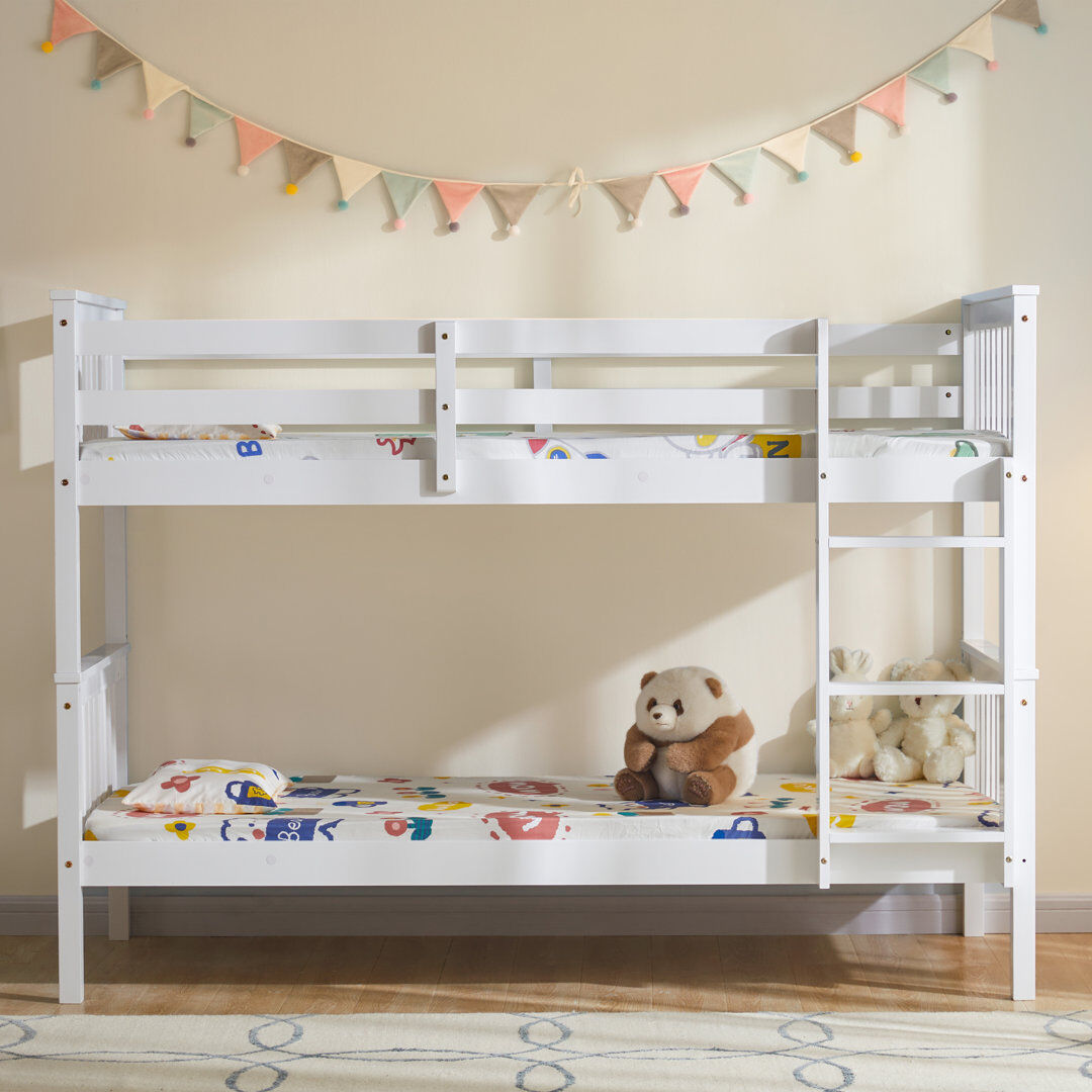 Latitude Run Muskoka Bunk Bed White UK Single - DE 90 x 190 cm