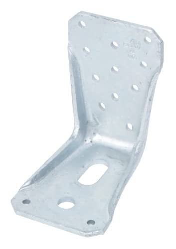 Alberts Langlo 330842 KR hoekverbinding, thermisch verzinkt staal, zilver, B/D/H: 9,5 x 8,5 x 6,5 cm