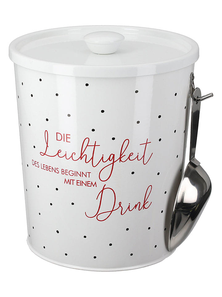 GILDE Eiswürfelbehälter "Leichtigkeit" in Weiß - (B)20,5 x (H)20,5 x (T)18 cm - onesize