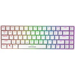 Fifine GK1W Gaming Keyboard white (US, Kabelgebunden), Tastatur, Weiss