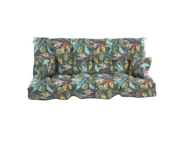 PATIO Hollywoodschaukel Auflage 175x50 cm Ravenna Sitzpolster mit Rückenlehne für Gartenbank Seitenkissen Schnüre