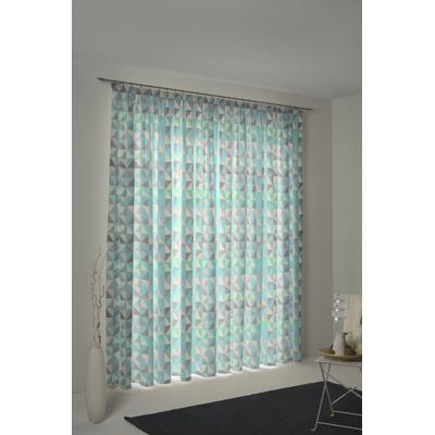 Vorhang ADAM "Bio Bel" Gr. 4, blau, B:145cm H:245cm, Jacquard, Baumwolle (Bio-Baumwolle), Gardinen, aus 100% Bio-Baumwolle