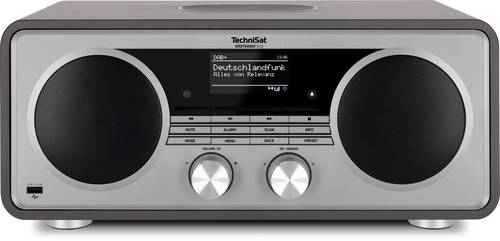 TechniSat DIGITRADIO 602, anthrazit/silber Internet CD-Radio DAB+, FM AUX, Bluetooth, CD, DAB+, Internetradio, MP3, UKW, USB
