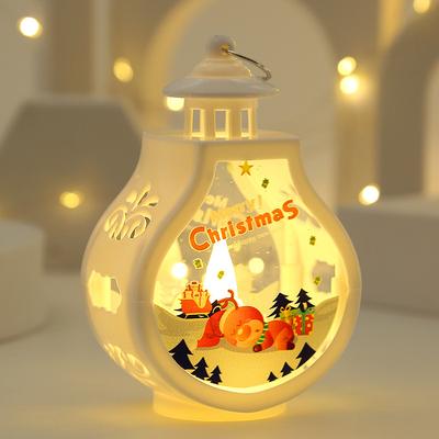 Multisell Products Hub Elk Christmas Gift Light, Snowman Santa Claus, Portable Candle Holder, Wind Lamp Table Lamp style c