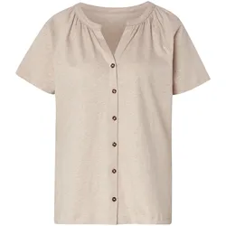 Tchibo - Blusenshirt aus Leinenmix - Damen - Gr. XL - beige