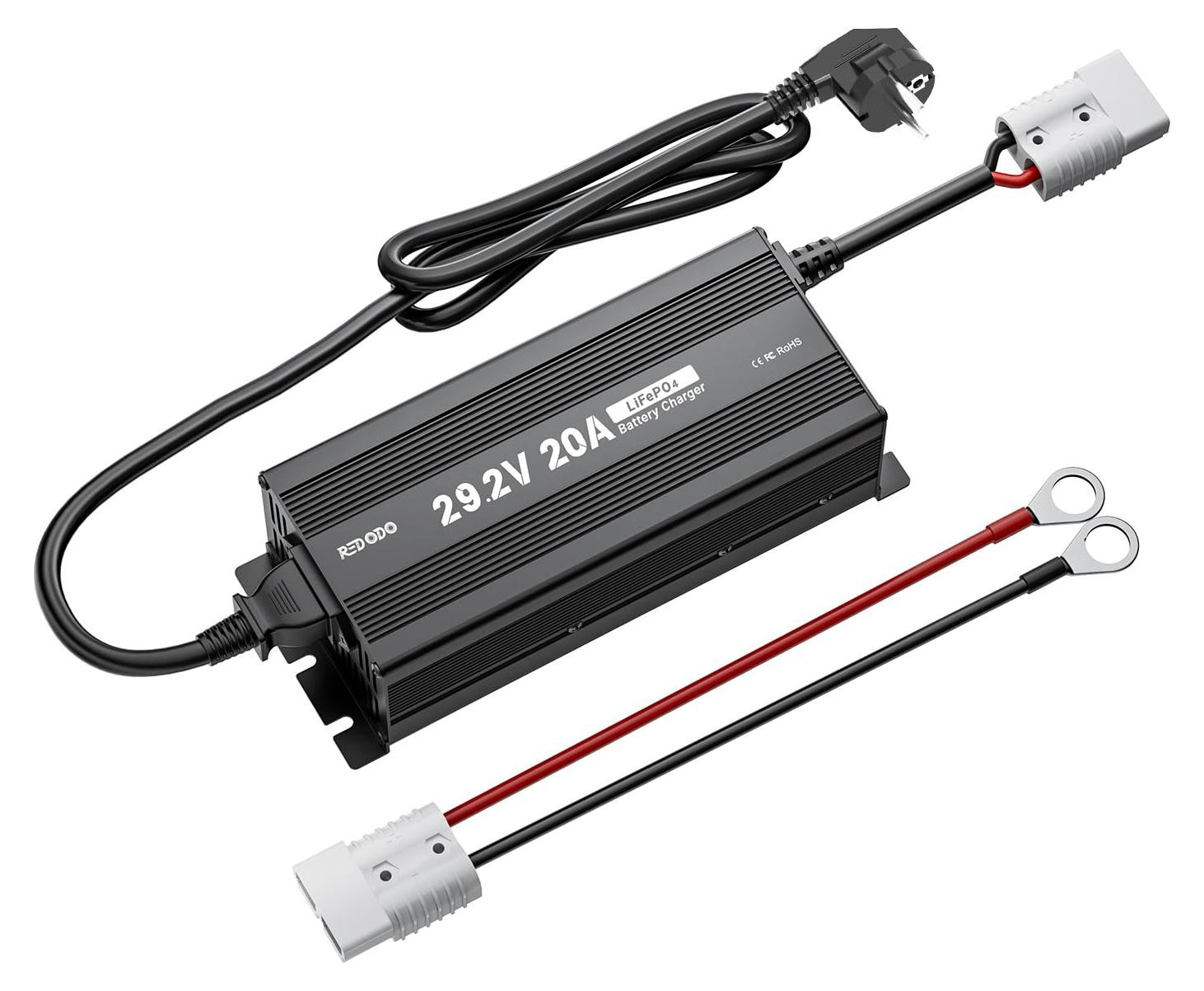 Selius Batterijoplader LiFePO4 - 29,2 Volt 20 Ampère - B/D/H: 16 x 12 x 5 cm