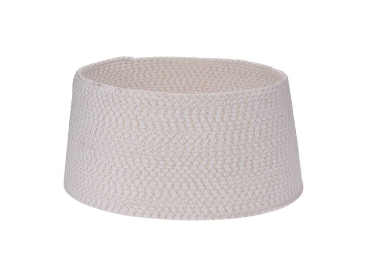 Weihnachtsbaumrock rund 57 cm weiss/gold