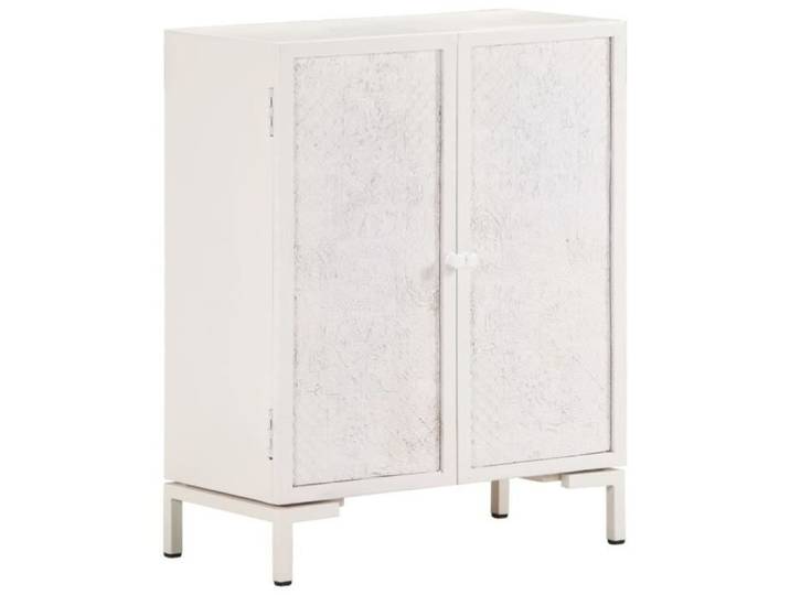 Buffet bas - VIDAXL - Bois de manguier massif - Porte(s) et tiroir(s) - Blanc - Style campagne