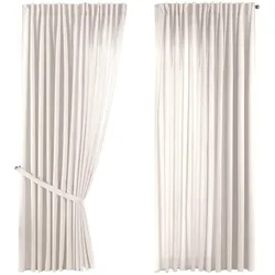 SCHLAUFENGARDINE 2ER SET »Jena« HxB 250x300 cm Creme