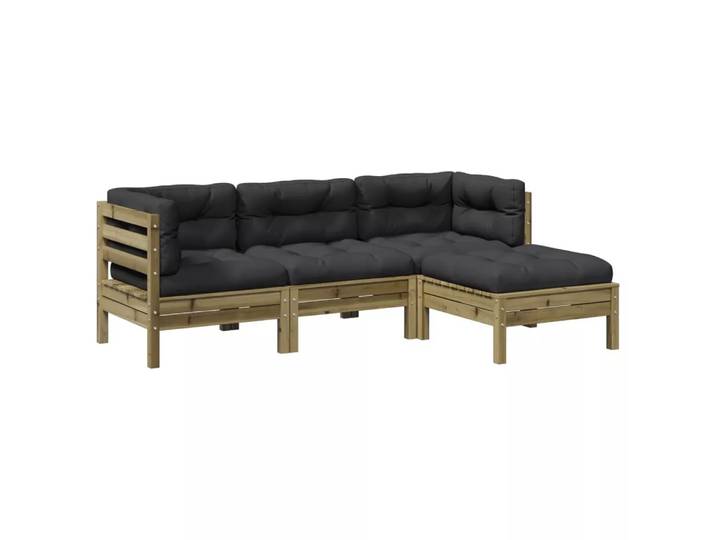 VidaXL - Garten sofagarnitur impregnated pine wood, One Size, Braun