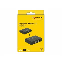 DELOCK Umschalter Displayport 2-1 bidirect 4k 60Hz