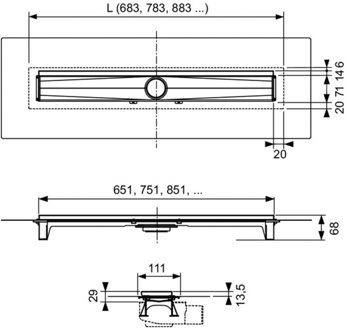 TECE TECEdrainline-Evo Duschrinne 120 cm