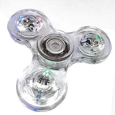 Bunte leuchtende Kristall-Kreisel Transparente LED-Fidget Spinner 's Stressabbau