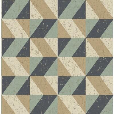 A-Street Prints Cerium Multicolor Concrete Geometric Wallpaper