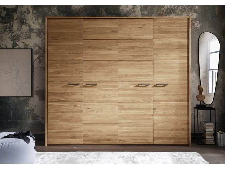 Kleiderschrank 4-trg. 245cm 'Salzburg' Wildeiche geölt