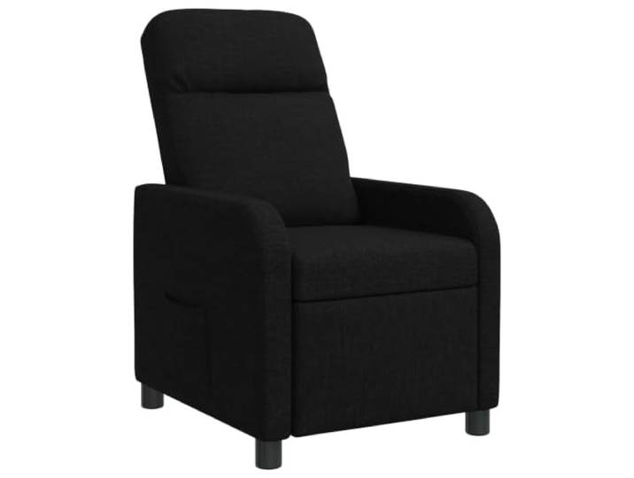 YUTAASU Black Fabric Recliner Chair Adjustable 115-160 Degree, Metal Wood Frame, Easy Clean, Modern Living Room