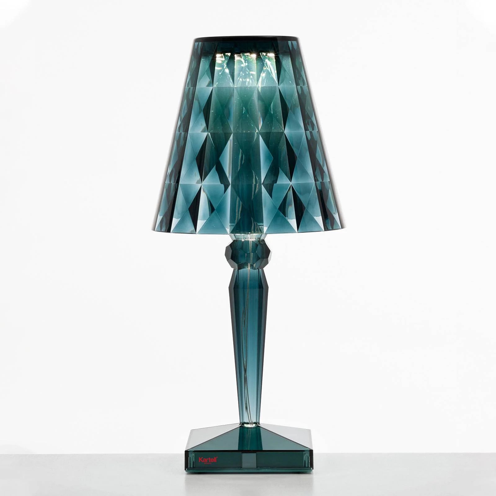 Kartell Big Battery Design Tafellamp - Blau - Kunststof - Oplaadbaar
