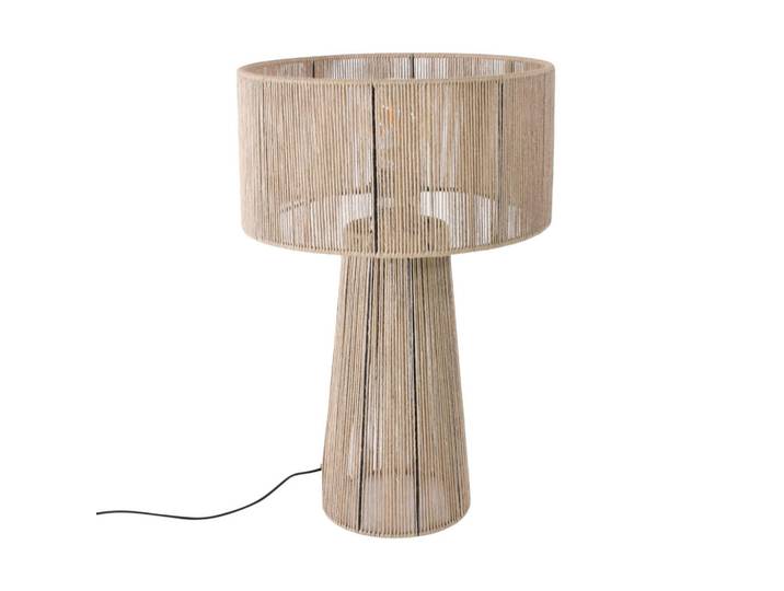 Urban Interiors Tischlampe Diro Jute, Naturfarben, Metall, Rund, E27, 30x43x30 cm, Lampen & Leuchten, Innenbeleuchtung, Tischlampen