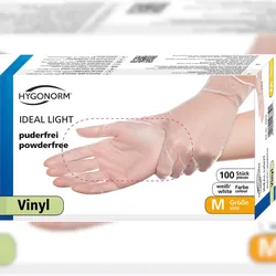 HYGONORM Einweghandschuh IDEAL LIGHT 26859 Vinyl M tr 100St.