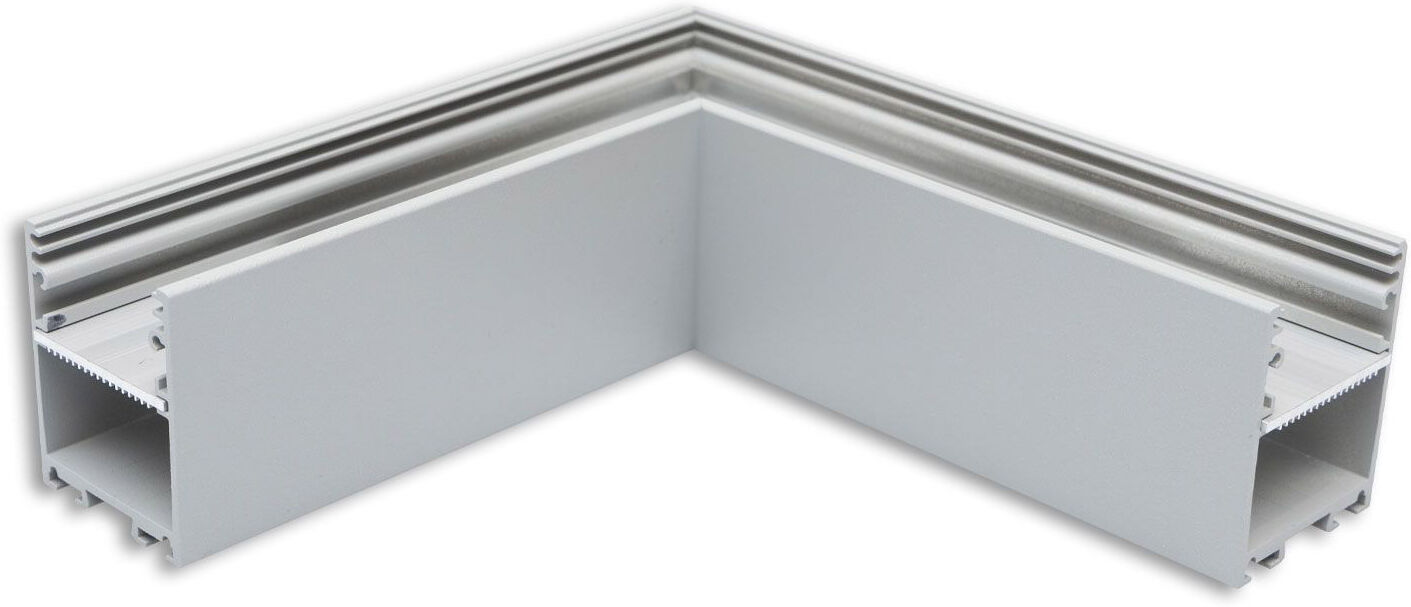 Isoled Lamp30v2 90° Eck, Geschweißt, 120x120mm, Silber Pulverbeschichtet, Exkl. Cover