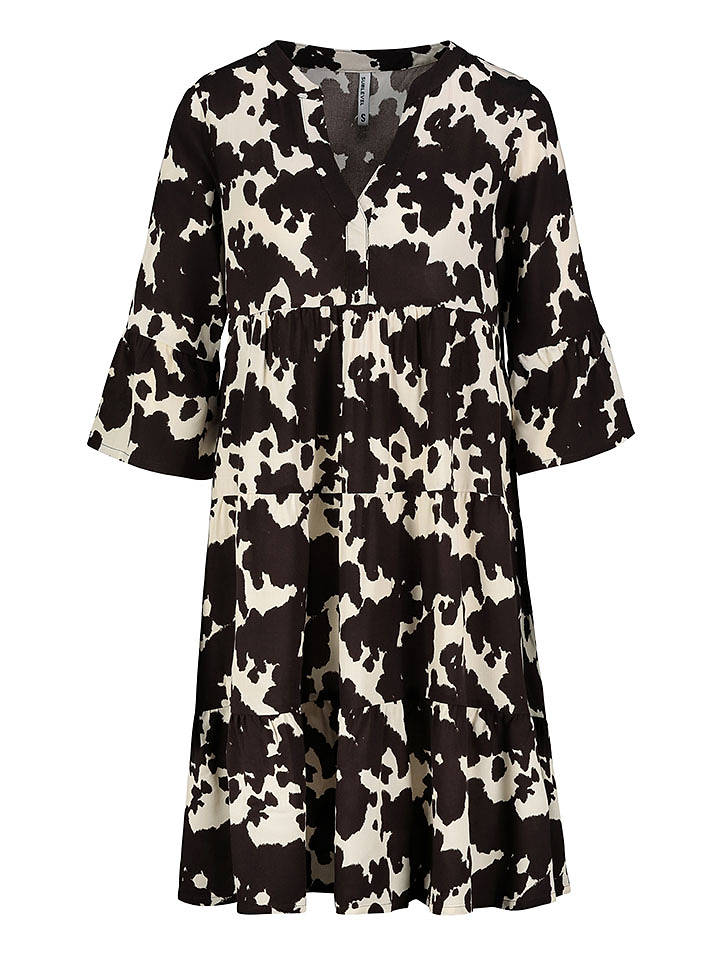 Sublevel Kleid in Dunkelbraun/ Creme - L