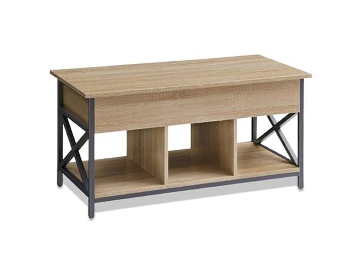 Best For Home Couchtisch Holz Kaffeetisch Wohnzimmer & Stauraum Rechteckiger Kaffeetisch mit modernem Design Couchtisch 60 cm hoch, Ideal für Ihr Zuhause