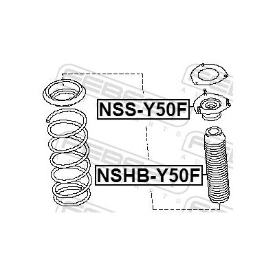 FEBEST Federbeinstützlager Vorderachse NSS-Y50F für NISSAN