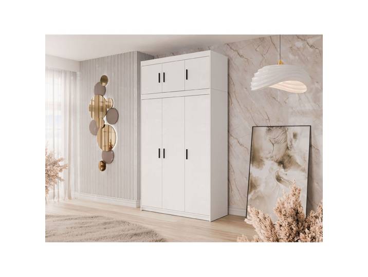 Kleiderschrank 3 tuerig Melen 3D + Schrankaufsatz