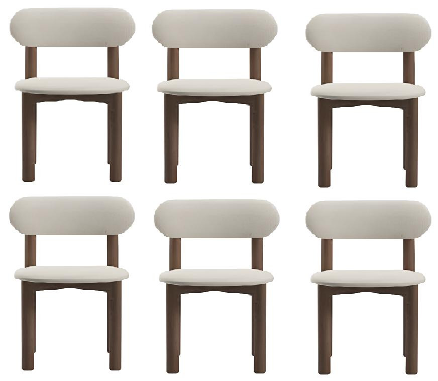 Stijlvolle witte houten eetkamerstoelset voor de woonkamer en eetkamer