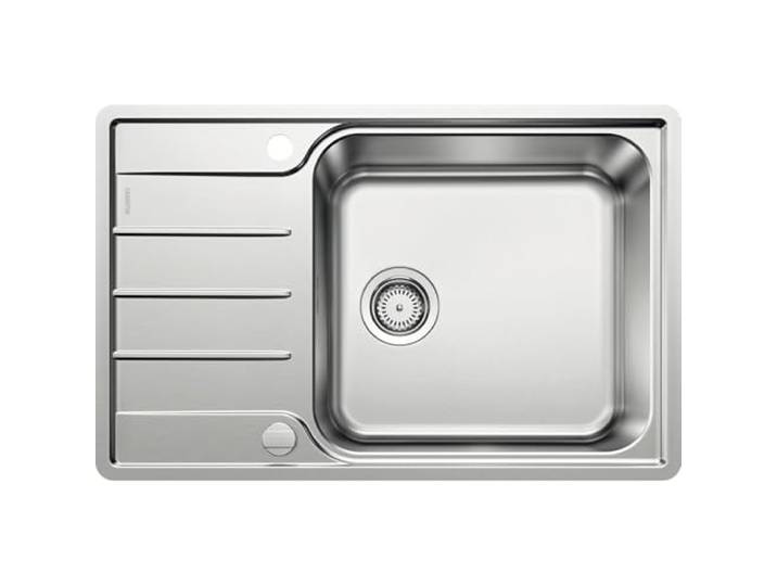 BLANCO LEMIS XL 6 S-IF Compact – Évier de Cuisine en Inox pour Meubles Bas de 60 cm de Large –Cuve à Fond Plat IF Extra-Large et Égouttoir Réduit – 525110