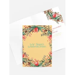 Einladungen Weihnachtskarten selbst gestalten mit Spruch und Fotos im Onlinedesigner bei Meine-Kartenmanufaktur.de