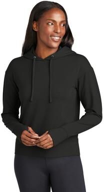 Sport-Tek LST562 Women's Sport-Wick Flex Fleece Pullover Hoodie in Black size XS   Triblend