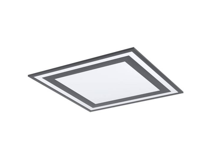 Eglo Led-Deckenleuchte, Schwarz, Weiß, Metall, Kunststoff, 59.5x6 cm, Lampen & Leuchten, LED Beleuchtung, LED-Deckenleuchten