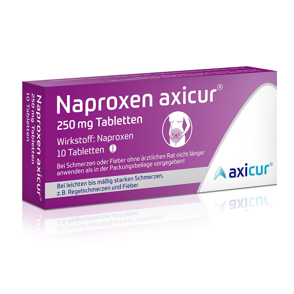 Naproxen axicur 250 mg Tabletten 10 St