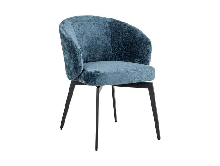 Hochwertiger Design Armlehnstuhl „Amphara“ Chenille Blue Richmond Interiors