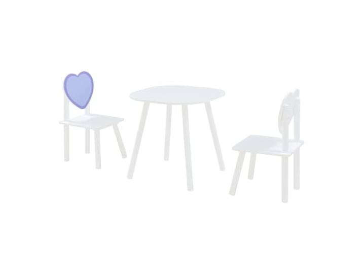 03_0009452 Set Kindertisch und 2 Stühle weiß lila