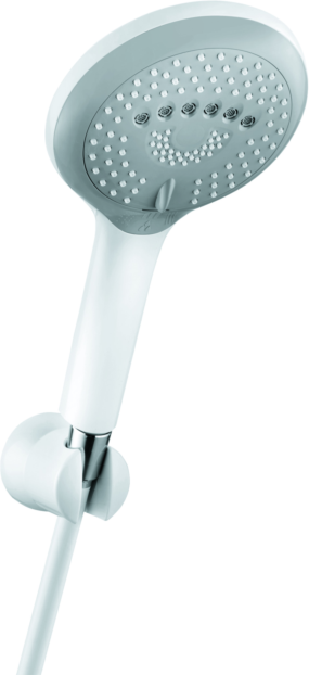 Kludi Freshline Wannen-Brause-Set 6795091-00 weiß/chrom, Wandhalter, 3S-Handbrause, Brauseschlauch