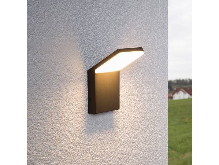 Applique d'extérieur Nevio Graphite - Lucande - Terrasse - Moderne - Métal - À ampoule unique