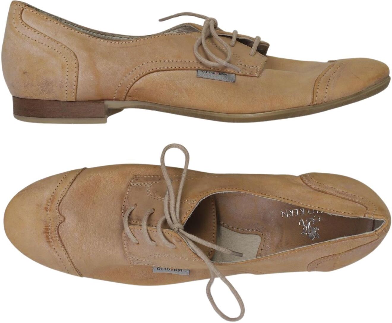 Otto Kern Damen Halbschuh, Beige, Gr. EU 38, Leder - Second Hand