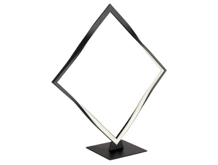 LED Tischleuchte Modern Wohnzimmerlampe Leselampe Design schwarz LED Tischlampe, Alu Metall, 1x 12W 470Lm warmweiß, LxBxH 42x14x44,5 cm