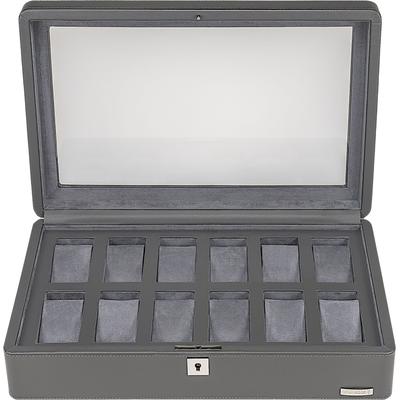 Uhrenbox WINDROSE "Tempora, 804022.07", grau, Aufbewahrungsboxen, Damen, Kunstleder, Aufbewahrung, Uhrenkasten, Ø max.40mm, Armbanduhr, Geschenkidee