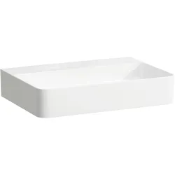 LAUFEN VAL Aufsatzwaschtisch, ohne Hahnloch, ohne Überlauf, US geschl. 600x420mm, H8162830001121, Farbe: Weiß